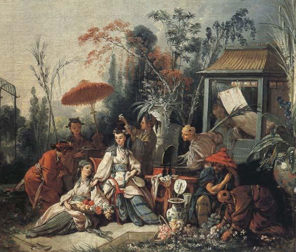Francois Boucher The Chinese Garden Norge oil painting art